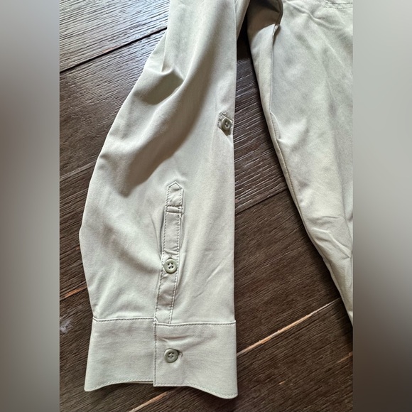 Eddie Bauer Women's Olive Button Down Shirt - Picture 8 of 15